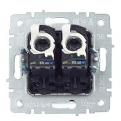 Розетка встраиваемая компьютерная двойная IEK BRITE BR-K20-1-K3 РК10-2-БрЖ RJ45 кат.5E жемчуг