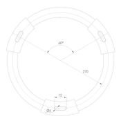 Накладной светильник  60W Белый теплый 034824 SP-RONDO-R600 220V цилиндр черный