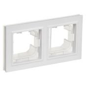 Рамка пластик 2 поста IEK BRITE BR-M22-44-K91 РУ-2-БрАБ-44 арктический белый IP44 Рамка пластик 2 поста IEK BRITE BR-M22-44-K91 РУ-2-БрАБ-44 арктический белый IP44