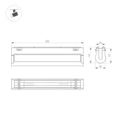 Трековый светильник  12W Белый теплый 044443 MAG-VIBE-FLAT-TURN-L305 110deg на магнитный шинопровод черный