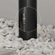 светильник DENKIRS без лампы FARSUN DK9725-BK 1хE27 220V IP65 цилиндр стационарный черный