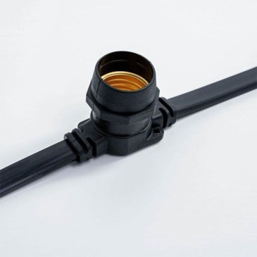 Гирлянда Belt-Light BC-BP-10M-20 2 жилы шаг 20см патроны E27 провод черный (10м) IP65