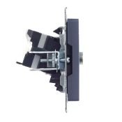Розетка встраиваемая комбинированная IEK BRITE BR-AK20-1-K35 РТВ/РК12-БрМ TV+RJ45 кат.5E маренго