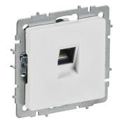 Розетка встраиваемая компьютерная IEK BRITE BR-K10-1-K91 РК10-БрАБ RJ45 кат.5E арктический белый Розетка встраиваемая компьютерная IEK BRITE BR-K10-1-K91 РК10-БрАБ RJ45 кат.5E арктический белый