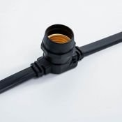 Гирлянда Belt-Light BC-BP-10M-40 2 жилы шаг 40см патроны E27 провод черный (10м) IP65