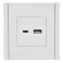 Розетка встраиваемая USB IEK FORTE&PIANO A+C 3,1А FP-U22-D31-K01 FP250 белый