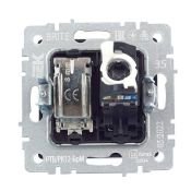Розетка встраиваемая комбинированная IEK BRITE BR-AK20-1-K35 РТВ/РК12-БрМ TV+RJ45 кат.5E маренго