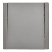 Выключатель встраиваемый одноклавишный самовозвратный IEK FORTE&PIANO 10А FP510 сталь FP-V14-0-10-1-K46