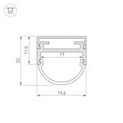 алюминиевый профиль ARL ARH-WIDE-B-H20-2000 ANOD 016188