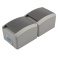Блок вертикальный 2 розетки INDUSTRIAL KR-78-0615 с/з серый IP54 KRANZ