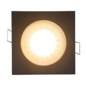 Встраиваемый светильник без лампы DENKIRS ENKEL DK3015-BK GU10 черный квадратный IP44