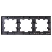Рамка стеклянная 3 поста IEK BRITE BR-M32-G-K02 РУ-3-2-БрЧ черный