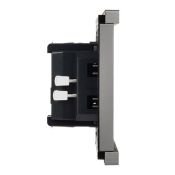 Выключатель встраиваемый одноклавишный самовозвратный IEK FORTE&PIANO 10А FP510 сталь FP-V14-0-10-1-K46