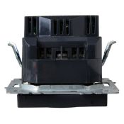 Штепсельная розетка встраиваемая IEK BRITE 16А BR-R14-16-U21-D31-K02 РЮш10-2-БрЧ с з/к и шторками с USB A+A 3,1А черный