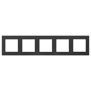 Рамка стеклянная 5 постов Arlight GLARE 043806 FRM-GLARE-GS-5-BK черная