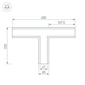 Тройник для профиля SL-LINIA65-F 030128