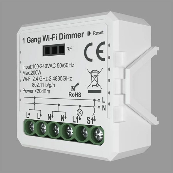Реле-диммер DENKIRS RL1003-DM 200W одноканальное Wi-Fi