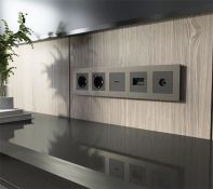 Рамка пластик 5 постов WERKEL Slab W0052963 бронза софт
