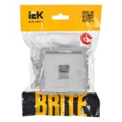 Розетка встраиваемая компьютерная IEK BRITE BR-K10-2-K47 РК11-БрА RJ45 кат.6 алюминий