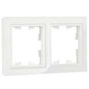 Рамка пластик 2 поста IEK BRITE BR-M22-K01 РУ-2-БрБ белый