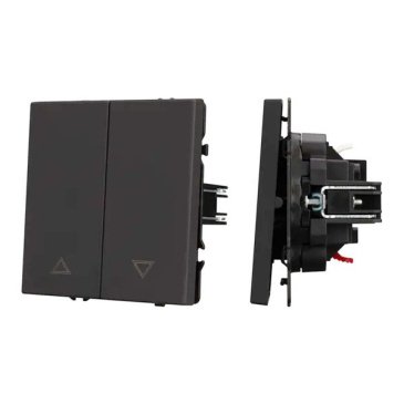 Механизм выключателя управления шторами 054273 SWT-NOBE-MKR2-SFPL-BK черный