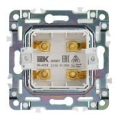 Розетка встраиваемая аудио IEK SKANDY SK-S40-K50 SK-A01N металл никель