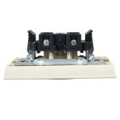 Штепсельная розетка встраиваемая IEK BRITE 10А BR-R10-10-K10-F РСР10-1-0-БрКр без з/к и шторками в сборе бежевый