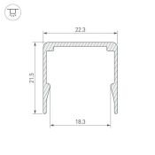 Профиль-держатель WPH-FLEX-2020-1000 ANOD 062627