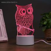 светильник-ночник RGB &quot;Филин&quot; LED от сети