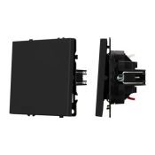 Выключатель встраиваемый одноклавишный непроходной 054243 SWT-NOBE-MK01-SFPL-BK черный