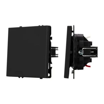 Выключатель встраиваемый одноклавишный непроходной 054243 SWT-NOBE-MK01-SFPL-BK черный