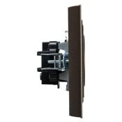 Штепсельная розетка встраиваемая IEK BRITE 10А BR-R10-10-K45-F РСР10-1-0-БрТБ без з/к и шторками в сборе бронза