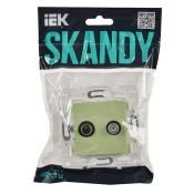Розетка встраиваемая комбинированная IEK SKANDY SK-AF20-O-K06 SK-A13G TV+SAT мятный