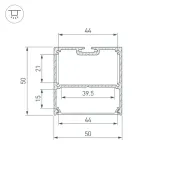алюминиевый профиль SL-LINE-5050-LW-2000 WHITE 038450(1)