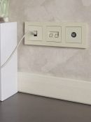 Розетка встраиваемая компьютерная двойная IEK BRITE BR-K20-1-K10 РК10-2-БрКр RJ45 кат.5E бежевый