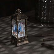 фигурка  светодиодная &quot;Фонарь с оленем&quot; 5.5х13х5.5 см, пластик, батарейки LR44х3, свечение тёплое белое