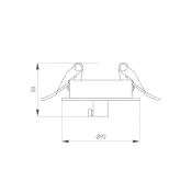 Чаша потолочная встраиваемая SPX-CANOPY-R90-C4 (BK) 046018