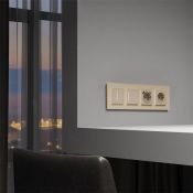 Выключатель встраиваемый одноклавишный с подсветкой сенсорный WERKEL W4512011 шампань