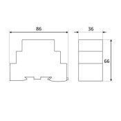 Контактор 25A 220V ST25-40 контакт 4NO, потребляемая мощность 4,0Вт, размер 2 модуля