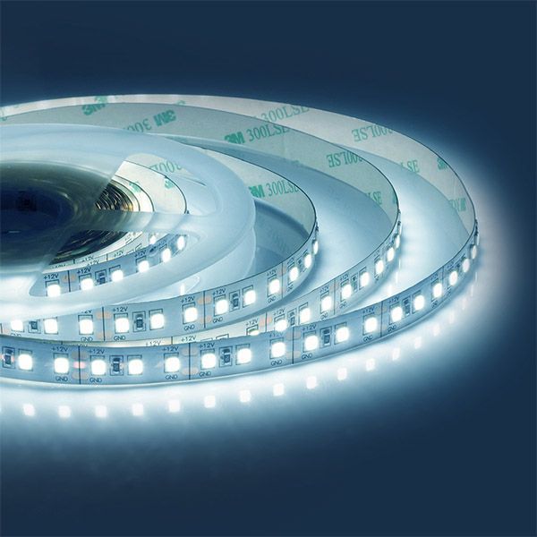 Светодиодная лента Белый 2835 12V 14.4W/m 120Led/метр 00-52 Стандарт 10мм IP20