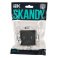 Выключатель встраиваемый двухклавишный проходной с подсветкой IEK SKANDY SK-V22-1-10-K48 SK-V10T титан