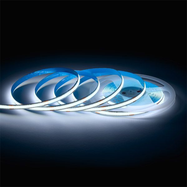 Светодиодная лента Белый COB 24V 12W/m 320Led/метр 00-383 PRO 8мм IP20
