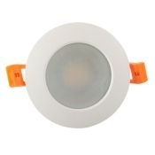 Встраиваемый светильник без лампы DENKIRS FACET DK3016-WH GU10 белый круглый IP65