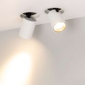 Встраиваемый светильник  10W Белый теплый 031365 LTD-PULL-R100-10W 3000K 24deg 220V IP20 поворотно-выдвижной  цилиндр белый