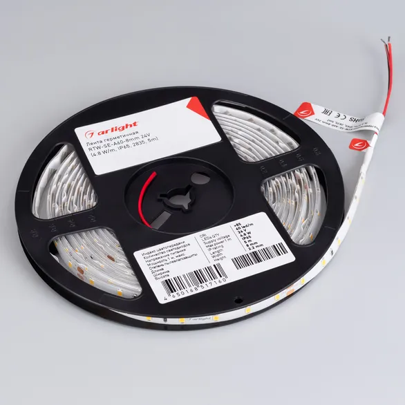 Светодиодная лента Белый дневной 2835 24V  4.8W/m 60Led/метр герм (силикон) IP65 024260(2) RTW-SE-A60  LUX IP65 Светодиодная лента Белый дневной 2835 24V  4.8W/m 60Led/метр герм (силикон) IP65 024260(2) RTW-SE-A60  LUX IP65
