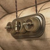 Ретро выключатель металлический WERKEL RETRO W5712012  бронзовый 2положения