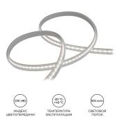 Светодиодная лента Белый теплый COB 220V 11W/m 288Led/метр герм трубка 17-54 PRO 8мм IP65 50м