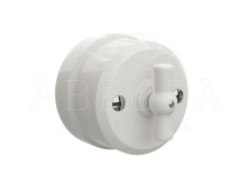 Выключатель накладной поворотный на четыре положения "Аврора" GE70403-01 фарфоровый белый
