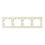 Рамка пластик 4 поста IEK BRITE BR-M42-K10 РУ-4-БрКр бежевый