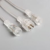гирлянда фигурная «Сосульки рифленые» Белый теплый 12V прозрачная нить, 192 LED,2.5х0.3 м с эффектом стекания IP65
